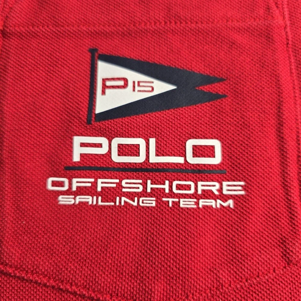 Polo Ralph Lauren Off Shore Sailing Team S/S Polo Shirt Mens M Red Classic Fit